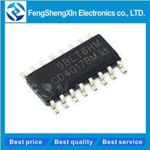 100pcs/lot CD4017BM SOP-16 CD4017 HCF4017 CD4017 HEF4017BT CMOS COUNTER/DIVIDERS IC