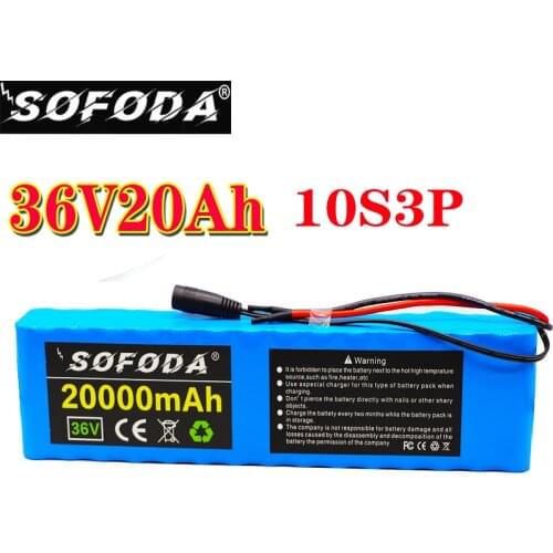 E Bike 36V 20Ah Battery E-Bike Battery Pack 18650 Li-Ion Battery 500W High Power Fiido D1 D2 E-bike Bicycle Scooter Motor New