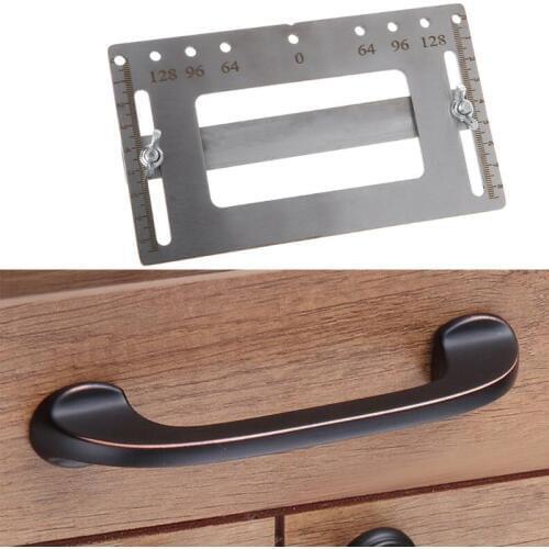 Cabinet Door Handle Artifact Auxiliary Punch Locator Template Wood Drilling Holes Guide Hardware With Degree Scale