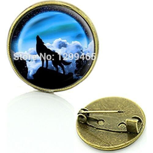 2017 Broche Brooches Vintage Full Art Picture Brooch Jewelry Elegant And Charming Winter Style Wolf Your Finish Choice C 796