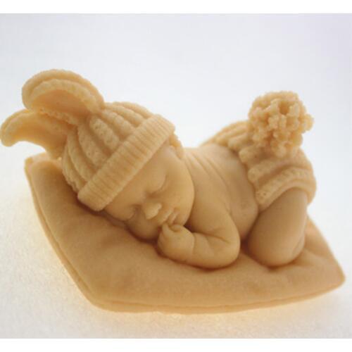 Children sleeping baby soap mold 3D plaster clay craft desktop decoration gift silicone molds for soap making