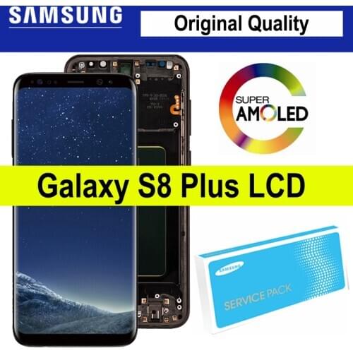 6.2 inch Original Super Amoled Display SAMSUNG Galaxy S8+ LCD S8 Plus G955 G955F Touch Screen with frame Repair parts