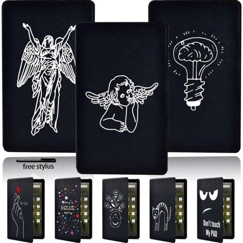 For Amazon Fire 7(5th/7th/9th Gen)/HD 8(2016/2017/2018)/HD 10(2015/2017/2019)with Alexa/HD (8/8 Plus)2020 Leather Cover Case+pen