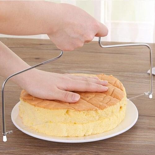 Double Single Wire Cake Cutter Slicer Adjustable Line Stainless Steel DIY Butter Bread Divider Pastry Knife Kitchen Baking Tool