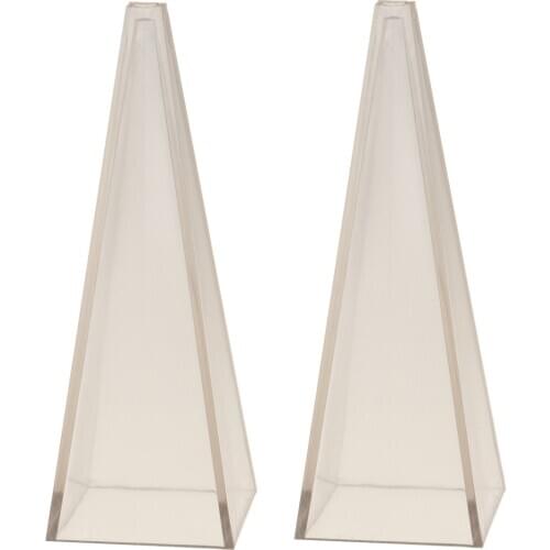 2Pcs Pyramids Shaped Plastic Candle Making Mould DIY Candles Models Craft Soap Mold Handmade - 1.97x1.97x5.91 inch