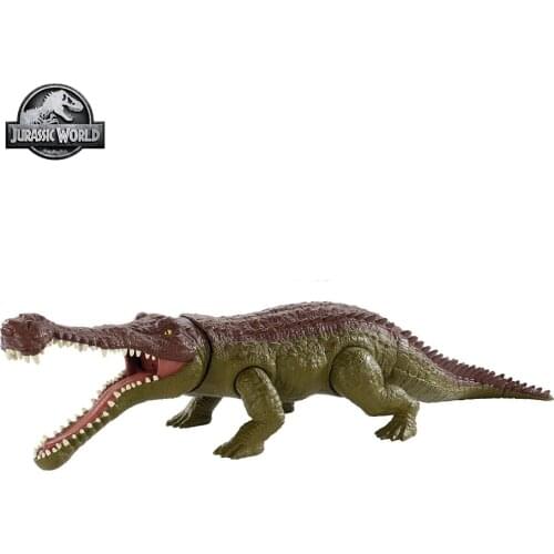 Jurassic World Toy Dinosaurs Massive Biters Sarcosuchus Emperor Crocodile Dinosaur Sound Effects Movable Joints Kids Toy GJP34