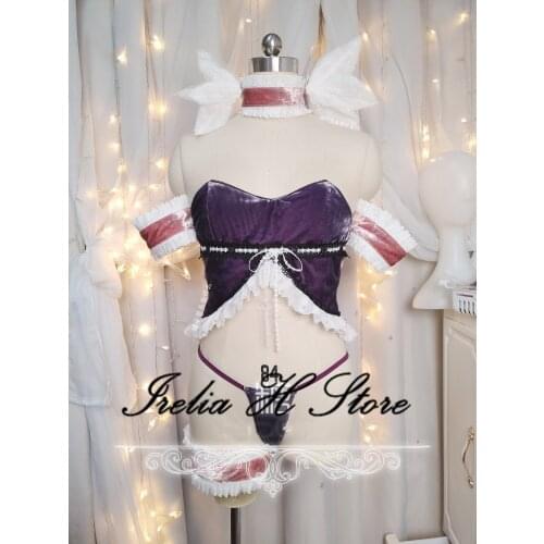 Irelia H Store Dance In The Vampire Bund Mina Tepes Pajamas Cosplay Costume Sexy Sleepwear Silk velvet nightdress Custom made
