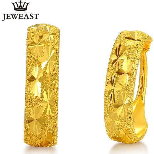 JLZB 24K Pure Gold Earring Real AU 999 Solid Gold Earrings Beautiful Gypsophila Upscale Classic Fine Jewelry Hot Sell New 2020