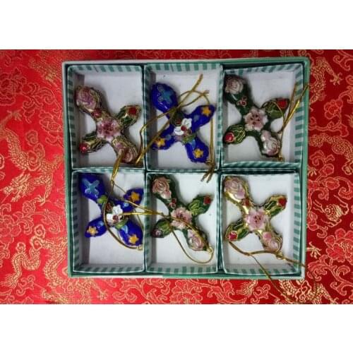 Chinese handmade ceramic ornaments, cross decorations, collectibles, Christmas decorations