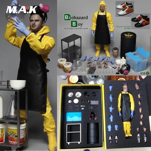 1/6 Collectible Full Set Breaking Bad Small powder Jessie Pinkman figure doll Chemical laboratory Luxury vision for Fans Gift