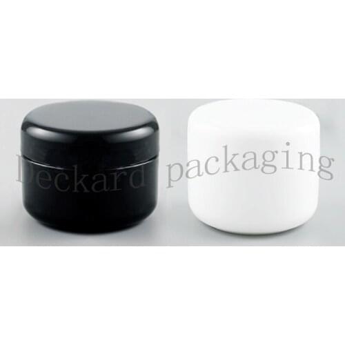 100g X 50 round empty black cosmetic cream plastic bottle jars containers skin care packaging,100g PET mask black tin jar