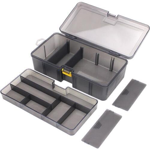 Multi-division Dual Layer Tool Storage Box Multifunctional Organize Fishing Lure