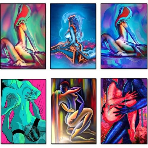 Tapb Abstract Woman Men Nude Sexy Body Art Oil Painting By Numbers Handpainted On Canvas Coloring By Numbers Home Wall Decor