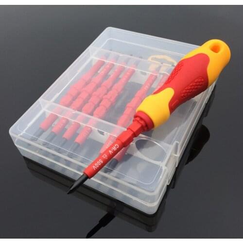 8PCS Multi-purpose Screwdriver Bit Set for Electrical Insulated Kit Household Repairing Maintenance Tools