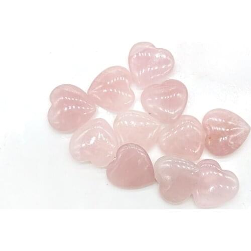 Wholesale Natural Rose Quartz Heart Pendant Quartz Crystal Heart Neckalce Meditation Healing Crystal Stone Charme Jewelry Gift