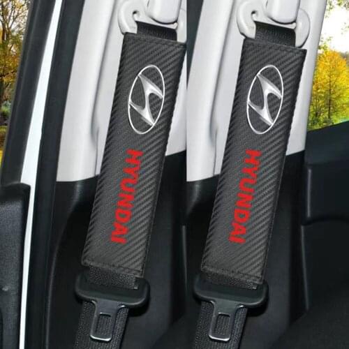 2Pcs/lot Car Seat Belt Cover Shoulders Fibers Leather Texture Relieve Fatigue For Universal Car Pattern Seat Belts Padding