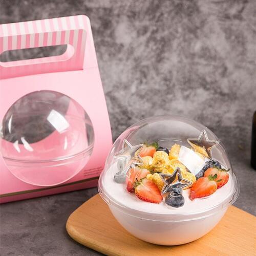 25pcs High quality protable transparent creative cake dessert cup baking package pudding jelly salad fruit ice cream plastic cup