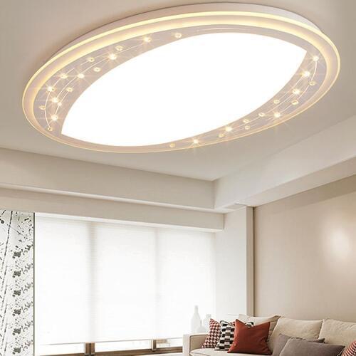 Simple led Ceiling Lights oval fashion atmosphere living room dining room lamp study ultra-thin dimming lamp ZL90