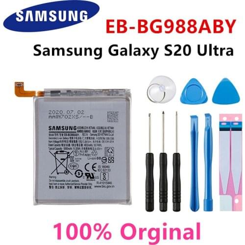 SAMSUNG Orginal EB-BG988ABY 5000mAh Replacement Battery For Samsung Galaxy S20 Ultra S20Ultra S20U Mobile phone Batteries+Tools