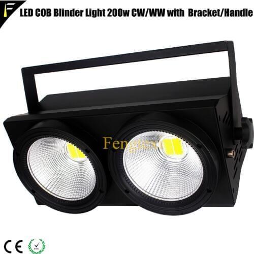 Stage Strobe LED Blinder 2 DMX 2x100w WW/CW 2in1 200w Photography Fill light Concert Warm Washing Blinder Audience Lighting