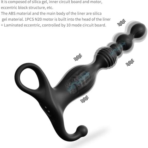 Prostate Silicone-Dildo-Anal-Beads-Butt-Plug-Sex-Adult-G-Spot-Stimulator-Massage-Vibe-Toy Beginners-Trainer