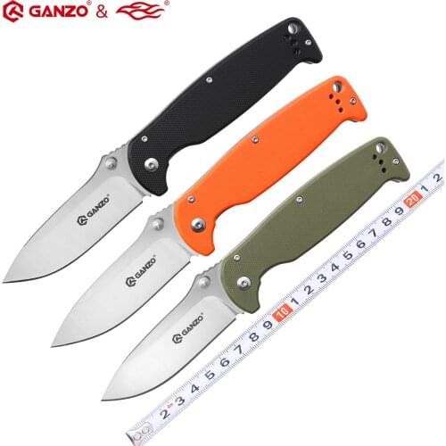 Ganzo Firebird G742-1 F742-1 440C 58-60HRC G10 or Wood Handle Folding knife outdoor Survival Camping tool Hunting tactical edc