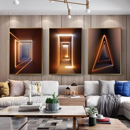 Modern Science Technology Three Dimensional Space Sense Decorative Corridor Living Room Art Hanging Painting Abstract Poster