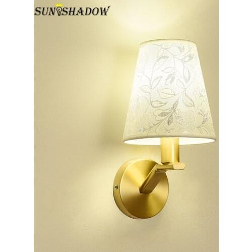 Led Wall Lamp 110V 220V Brass Wall Light for Living room Dining room Bedroom Bedside Light Modern Sconce Led Wall Light Lustres