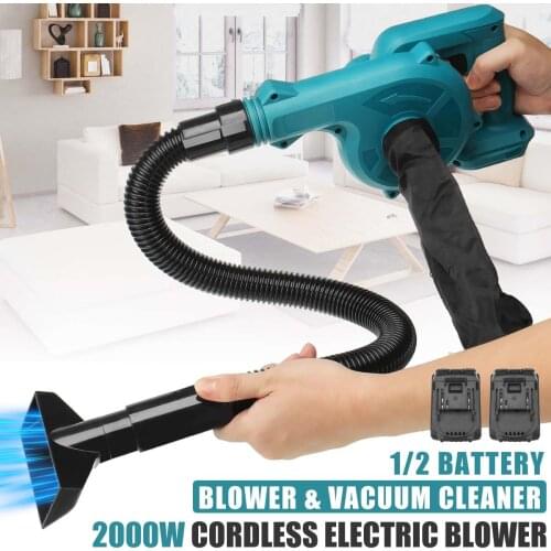 2000W Cordless Electric Air Blower & Suction Handheld Leaf Computer Dust Collector Cleaner Turbo Fan for Makita 18V Battery