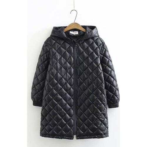 Plus Size 3XL-5XL Womens Winter Parkas Black Hooded Warm Padded Winter Coats Casual Oversized Outerwear coat women