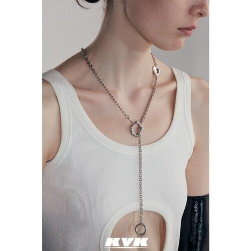 KVK necklace female clavicle chain 2021 new tide ins cool wind jewelry simple collar online celebrity fashion accessories