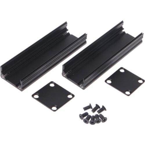 1 Set New DIY Extruded Electronic Project Aluminum Enclosure Case Black 80x25x25mm