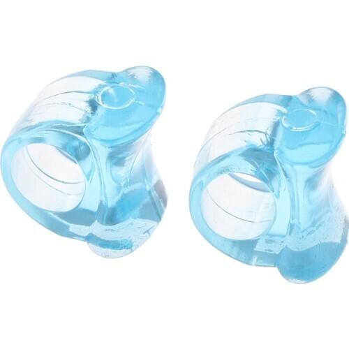 1pair Blue Soft Silicone Gel Toe Separator Hallux Valgus Bunion Spacers Thumb Corrector Foot Care Tool