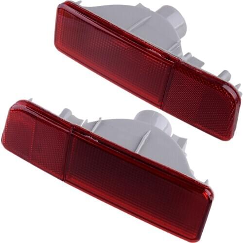 1Pair Car Rear Bumper Reflector Light Lamp Housing ABS Fit For Mitsubishi Outlander 2003 2004 2005 2006