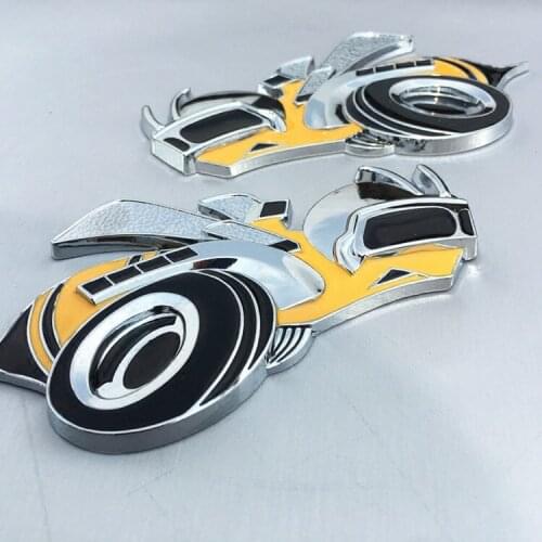 1X 3D Metal Bumblebee Supe ord Kuga for Chevrolet Cruze Toyota Tail Auto Styling Decal