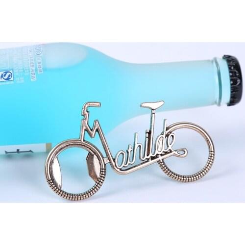 50 stks/partij Metalen Bier Flesopener Luxe Fiets Sleutelhanger Sleutelhangers Voor Lover Biker Flesopeners Creative Gift