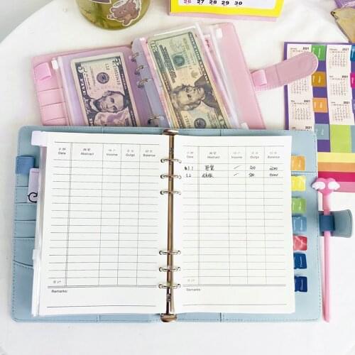 A6Loose Leaf Refill Notebook Cover Spiral Binder File Folder Notepad Cover Leather Ring Binder Office School Supplies Stationary