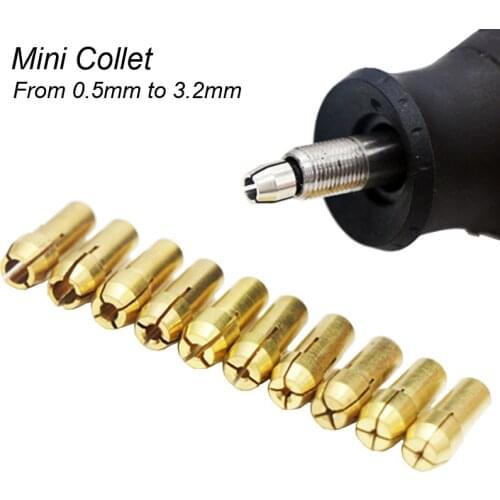 0.5mm-3.2mm Micro Mini Drill Chucks Adapter for Dremel Rotary Tool Accessories Micro Collet Machine Polishing Engraver Electric