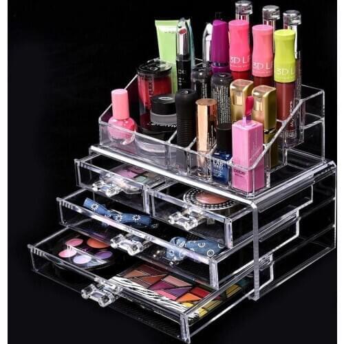 Acrylic Makeup Organizer Drawer Box Jewelry Sundries Finishing Cosmetic Storage Lipstick Holders perfume display Transparent