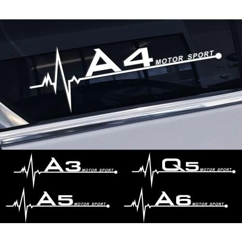 Car Side Window Stickers Decals For Audi A4 B5 B6 B7 B8 B9 A3 8P 8V 8L A5 A6 C6 C5 C7 4F A1 A7 A8 Q2 Q3 Q5 Q7 TT Accessories
