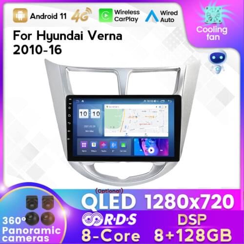 MEKEDE Android system Car DVD Player for Hyundai Solaris 2010-2016 Car Radio GPS Navigation WIFI IPS Multimedia Player 2din