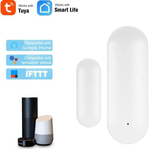 Wireless Door Window Sensor WiFi Smart Door Intrusion Detector Home Security Alarm Work with Amazon alexa Google assistant IFTTT