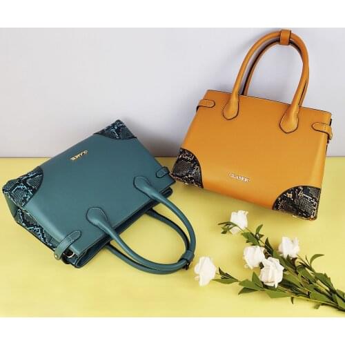 Brand High Quality 2021 New Women 's Bag Snake Pattern Patchwork Handbag European and American Fashion Versatile Large Capacity