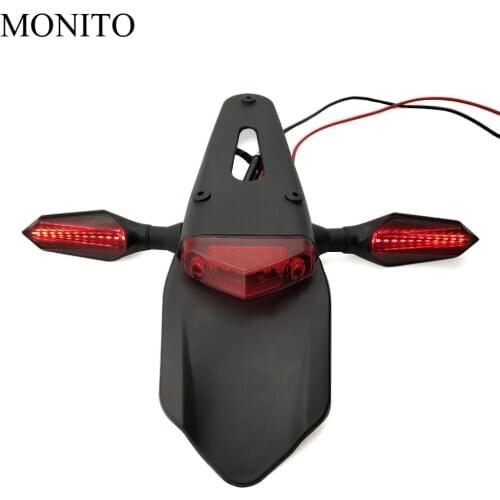 For YAMAHA XJR 1300/RACER FJ-09/MT-09 TRACER Motorcycle Tail Light Enduro Dirt Bike Rear Fender Brake Stop turn signals
