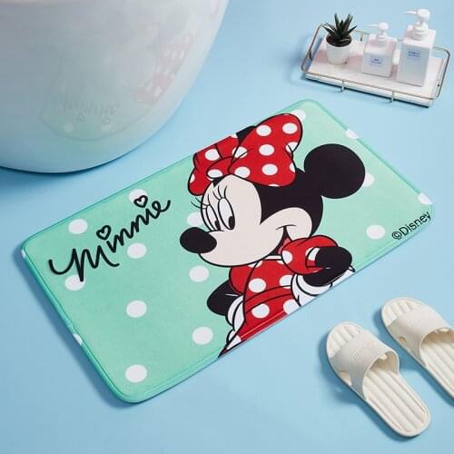 Disney Mickey Minnie Door Mat Cushion 45x75cm Bathroom Mat Kitchen Doorway Children Room Balcony Mat Bedroom Carpet