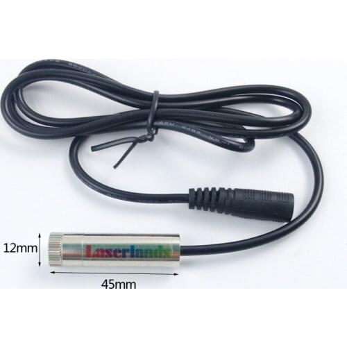 Focusable 20mW 405nm Blue Violet Laser Line Diode Module w AC adapter 12mm mount