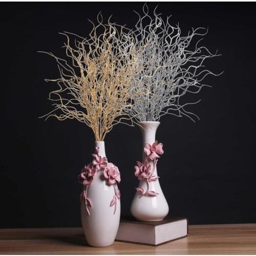 Fake Coral Branch Artificial Plant 12 Head Dragon Beard Curly Plastic Rtificial Dead Branches For Party Wedding Home Decoration