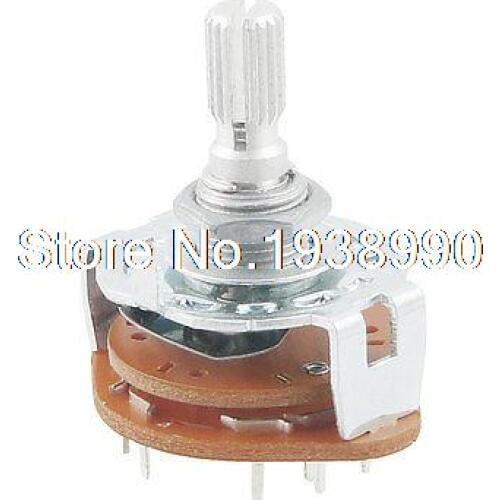 Channel Rotary Selector Switch 12 Pins 2 Pole 5 Position