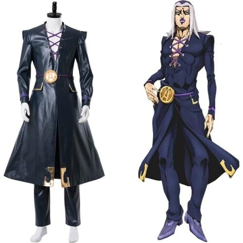 JoJos Bizarre Adventure Cosplay Costume Leone Abbacchio Cosplay Costume Shoes Boots Full Suit Halloween Carnival Costumes