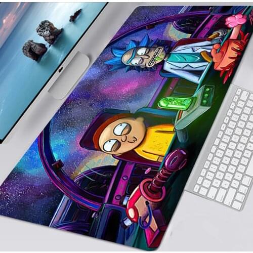 Anime Morty Kawaii Gaming Accessories Rick Mouse Pad Gamer Girl Valorant Mousepad Keyboards Computer Mausepad Deskmat Play Mat